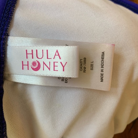 Blue Halter Bikini Top w/ Aztec Fringe - Picture 3 of 3